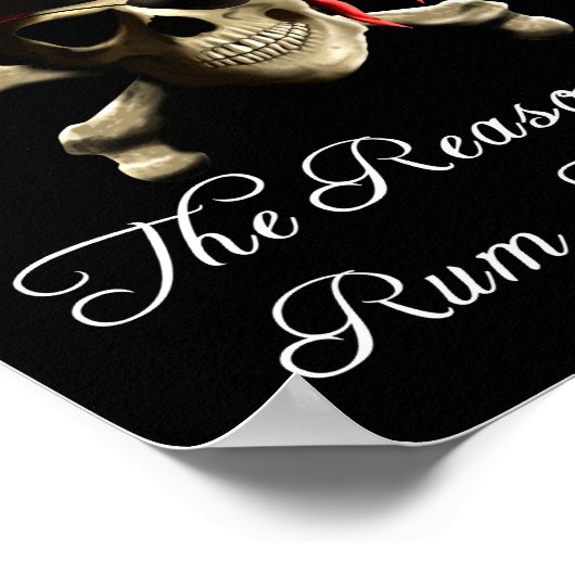 Reden dat het tandvlees een piraatschedel is poster (Hoek)