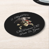 Reden dat het tandvlees een piraatschedel is ronde kartonnen onderzetter (Gebogen)