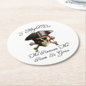 Reden dat het tandvlees een piraatschedel is ronde kartonnen onderzetter (Gebogen)