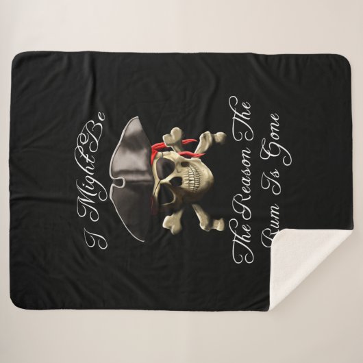 Reden dat het tandvlees een piraatschedel is sherpa deken (Voorkant (horizontaal))