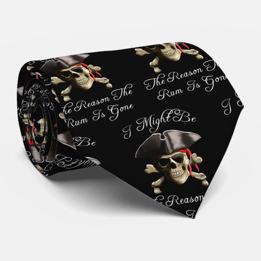 Reden dat het tandvlees een piraatschedel is stropdas (Opgerold)