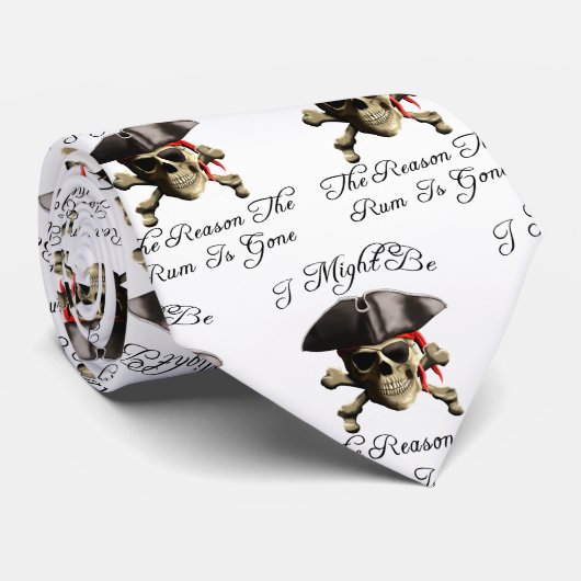 Reden dat het tandvlees een piraatschedel is stropdas (Opgerold)