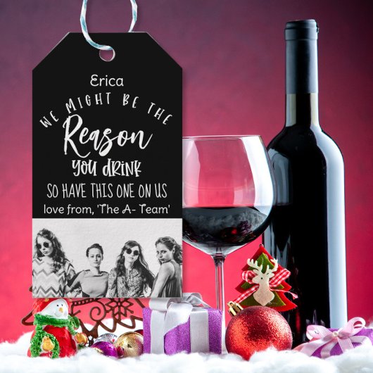 Reden dat je drink de familienaam te begroeten cadeaulabel