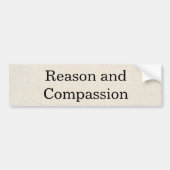 Reden en medeleven Bumpersticker (Voorkant)