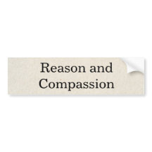 Reden en medeleven Bumpersticker