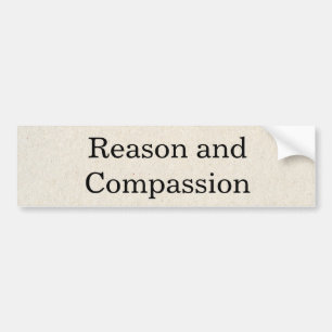 Reden en medeleven Bumpersticker