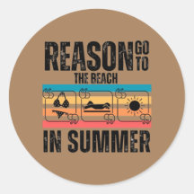 Reden gaan naar het strand in de zomer Sticker
