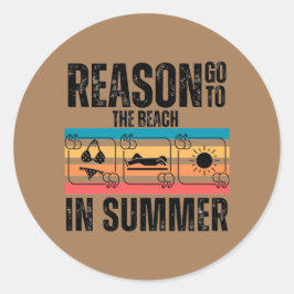 Reden gaan naar het strand in de zomer Sticker