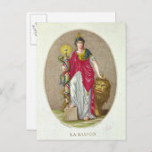 Reden, gegraveerd door Carre, 1793 Briefkaart (Voorkant / Achterkant)