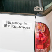 Reden is mijn religie bumpersticker (Op Truck)