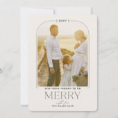 Reden Merry Green Vakantie Zwangerschap Aankondigi Feestdagenkaart (Voorkant)