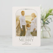 Reden Merry Green Vakantie Zwangerschap Aankondigi Feestdagenkaart (Staand voorkant)