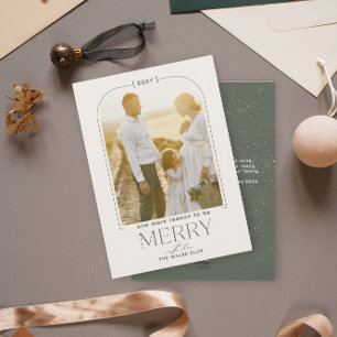 Reden Merry Green Vakantie Zwangerschap Aankondigi Feestdagenkaart