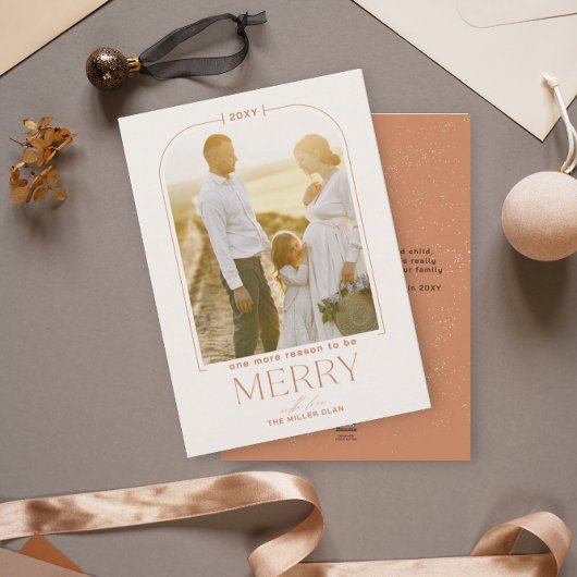 Reden Merry Rust Vakantie Zwangerschap Aankondigin Feestdagenkaart