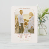 Reden Merry Rust Vakantie Zwangerschap Aankondigin Feestdagenkaart (Staand voorkant)
