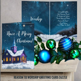 Reden om gevouwen Wenskaart te aanbidden Kaart