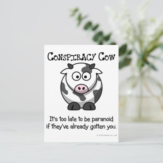 Reden om paranoïde te zijn briefkaart (Staand voorkant)