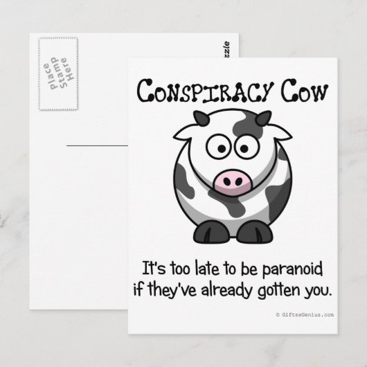 Reden om paranoïde te zijn briefkaart (Voorkant / Achterkant)