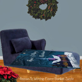 Reden om te aanbidden fleece deken