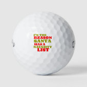 REDEN SANTA NAUGHTY LIST GOLFBALLEN (Voorkant)
