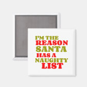 REDEN SANTA NAUGHTY LIST MAGNEET (Voorkant / Achterkant)