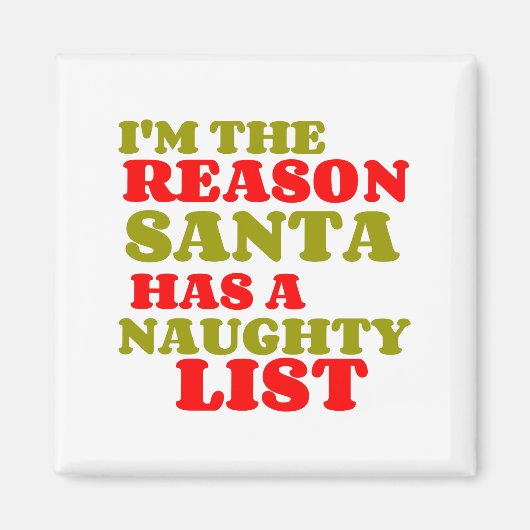 REDEN SANTA NAUGHTY LIST MAGNEET (Voorkant)