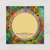 "Reden van uw iemand om te glimlachen" Vierkante Visitekaartje (Achterkant)