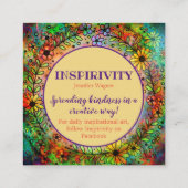 "Reden van uw iemand om te glimlachen" Vierkante Visitekaartje (Achterkant)