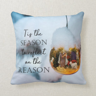 Reden voor het Season Nativity Ornament Kussen