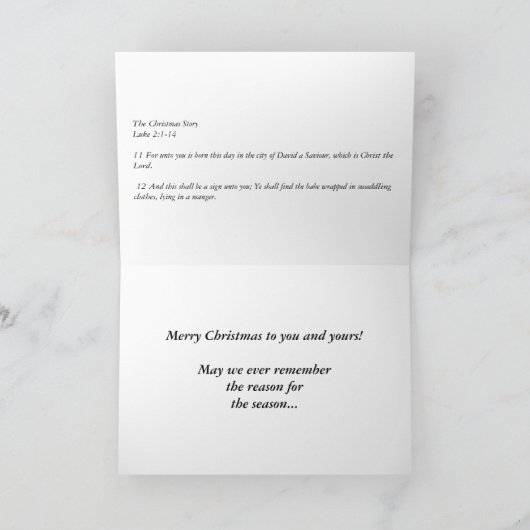 Reden voor het seizoen Geboorte Event w / Schrift Feestdagen Kaart (Binnen)