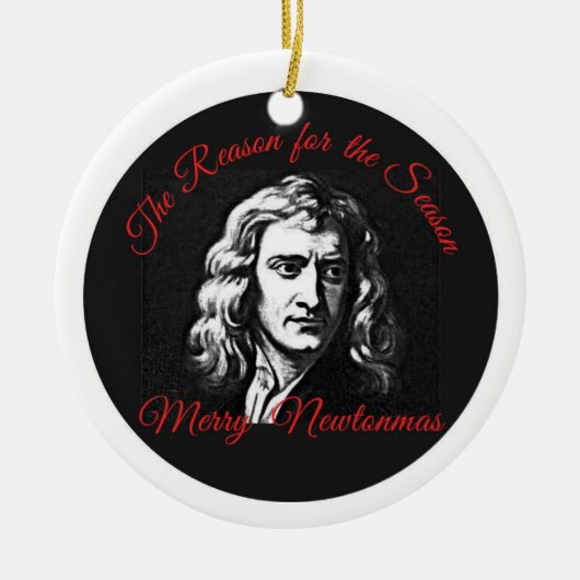 Reden voor het seizoen - Merry Newtonmas Keramisch Ornament (Voorkant)