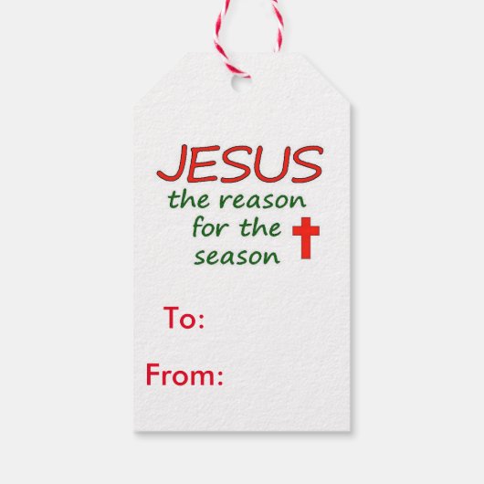 Reden voor kerstfeest Reden voor seizoen Cadeaulabel (Achterkant)