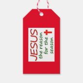 Reden voor kerstfeest Reden voor seizoen Cadeaulabel (Voorkant)