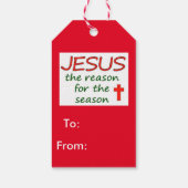 Reden voor kerstfeest Reden voor seizoen Cadeaulabel (Achterkant)