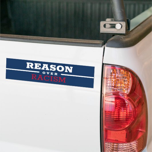 REDEN VOOR RACISME Bumpersticker (Op Truck)