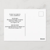 Reden voor thuisherverzekering hypotheekbedrijf briefkaart (Achterkant)