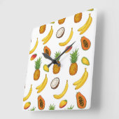 Reden voor tropisch fruit vierkante klok (Hoek)