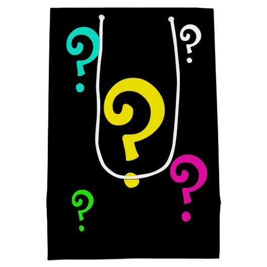 reden vraagtekens medium cadeauzakje (Achterkant)