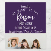 Reden waarom je drink de baas van de groet , Bosse Wijn Etiket (Enkel label)