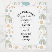 Reden waarom je leraar waardering Rainbow drink Wijn Etiket (Enkel label)