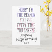 Reden waarom je plast elke keer dat je niest, mam  kaart (Gele Bloem)