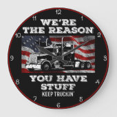 Reden waarom je spullen hebt: blijf vrachtwagen grote klok (Voorkant)