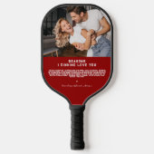 Redenen dat ik van je hou | 3 Foto Pickleball Paddle (Voorkant)