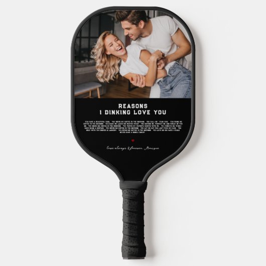 Redenen dat ik van je hou | 3 Foto Pickleball Paddle (Voorkant)