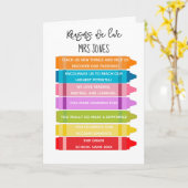 Redenen dat we van je leraar houden kaart (Gele Bloem)