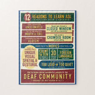 Redenen om ASL te leren. Puzzel. Legpuzzel
