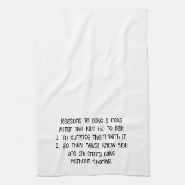 Redenen om een Cake te bakken - Funny Kitchen Towe Theedoek