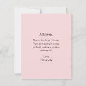 Redenen om mijn Bridesmaid-voorstel Kaart te zijn (Achterkant)