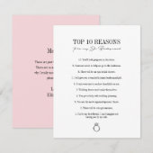 Redenen om mijn junior Bridesmaid-voorstel Kaart t (Voorkant / Achterkant)