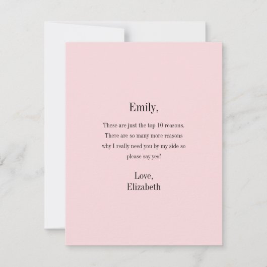 Redenen om mijn parlementslid te zijn voor Kaart v (Achterkant)